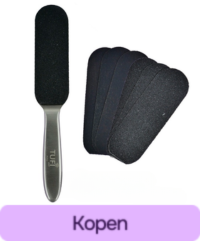 Podo TUFI profi PREMIUM pedicurevijl, metaal, vervangbare opzetstukken, korrel 80/180 (0104602)